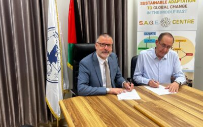 جامعة النجاح الوطنية توقّع اتفاقية المرحلة الثانية من مشروع مركز التكيّف المستدام مع التغير المناخي في الشرق الأوسط (SAGE)